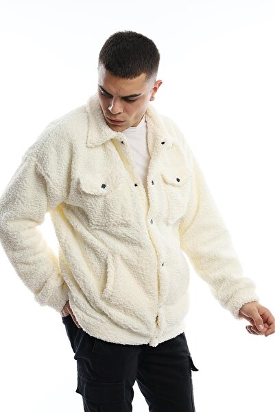 Polo State Чоловічий кучерявий плюшевий козирок з застібкою-кнопкою, екрю