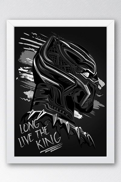 Saturn Pictură înrămată Black Panther - Poster Long Live The King