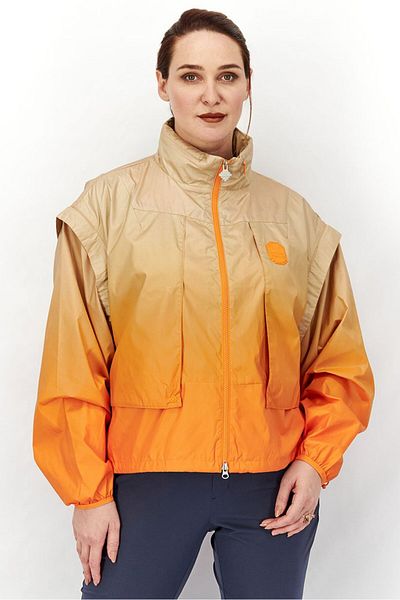Puma Women Regular Fit Long Sleeve Color Block Training Jacket, Beige