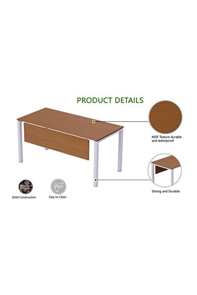Mahmayi Figura 72-16 U-Shaped Conference Meeting Table for Office - 12 Seater, Light Walnut