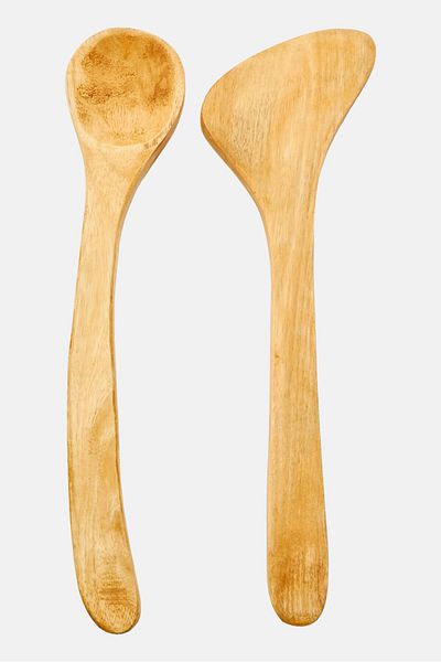 Muy Mucho 2-piece Wooden Salad Servers Set, Brown