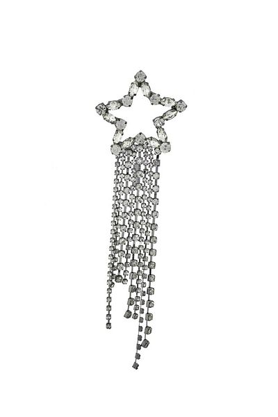 model aksesuar Star Earrings Women's Glass Stone Dangle Detailed