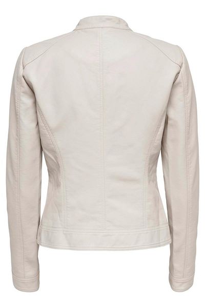 ONLY ONLBANDIT FAUX LEATHER BIKER OTW NOOS CREAM