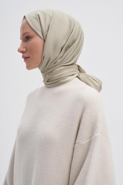 carell Şal din mătase dublu verde moale