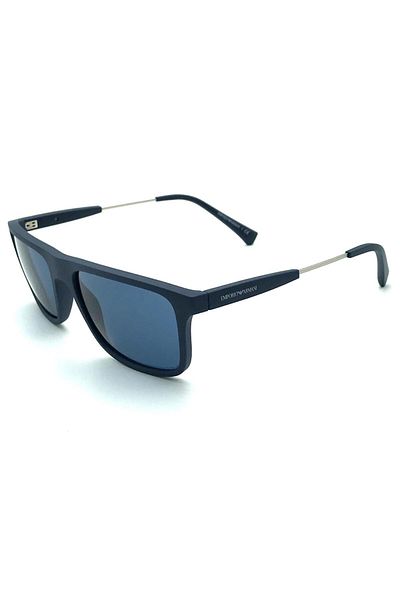 Emporio Armani Man Rectangle Sunglasses- Ea 4151 - Lense Size:56mm - Matte Blue/matte Red