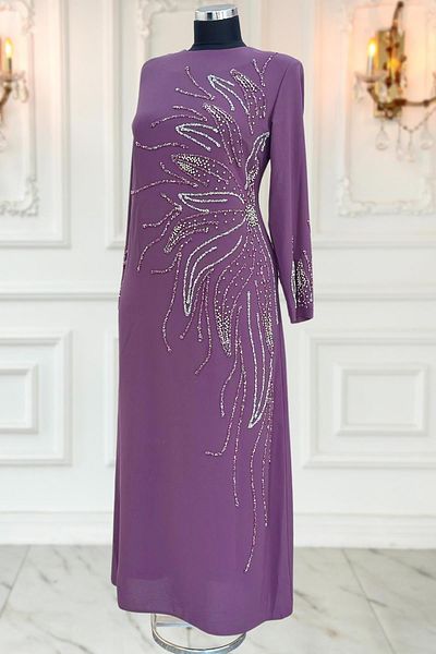 Amine Hüma Βραδινό φόρεμα Lavender Vera Hijab