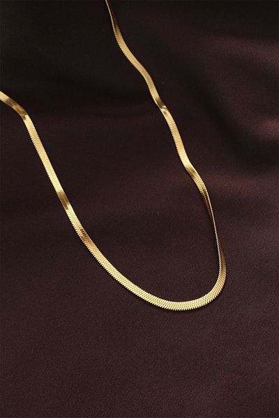 Clariss 316L Steel Gold Color 60 cm Italian Chain Necklace