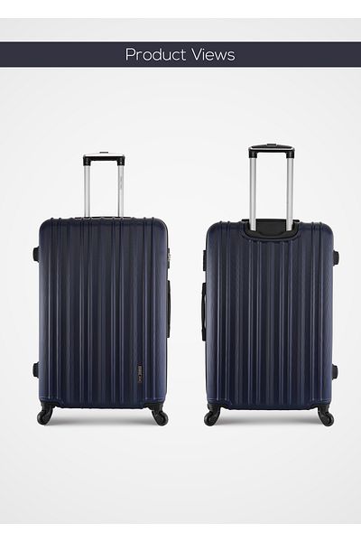 PARAJOHN Lightweight Travel Luggage Trolley Set 3 Pcs ABS -NAVY