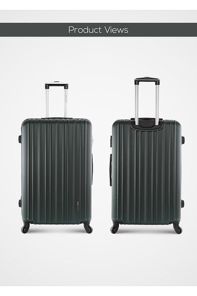 PARAJOHN Lightweight Travel Luggage Trolley Set 3 Pcs ABS -ARMY GREEN