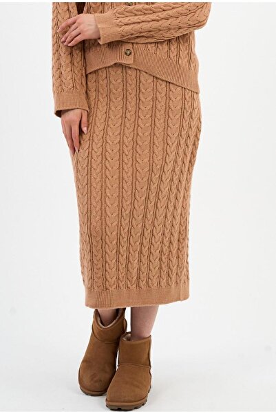 ALEXANDERGARDI Saç Örgülü Midi Boy Kadın Etek (A92432-S-ALT)