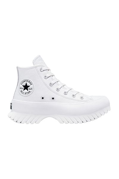 converse Chuck Taylor All Star Lugged 2.0 din piele pentru femei, pantofi casual albi pentru femei Ls