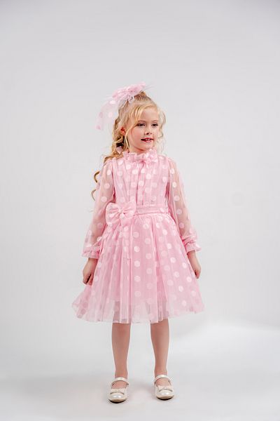 Eray Kids Βραδινό φόρεμα για κορίτσια με πόρπη πουά με λεπτομέρεια φιόγκου