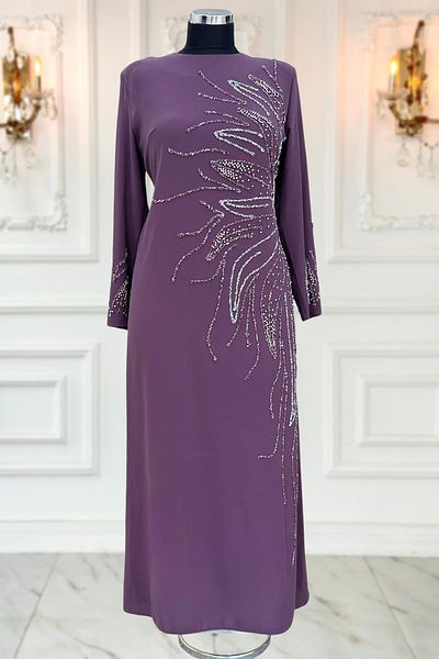 Amine Hüma Βραδινό φόρεμα Lavender Vera Hijab