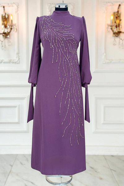 Amine Hüma Βραδινό φόρεμα Lavender İrem Hijab