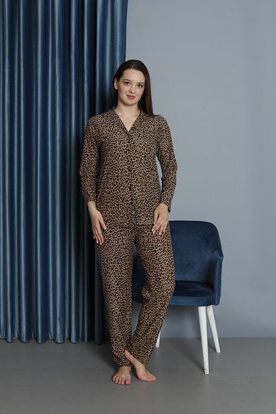 TAMPAP Σετ γυναικεία πιτζάμα με γιακά πουκάμισο Suede Bottom Top