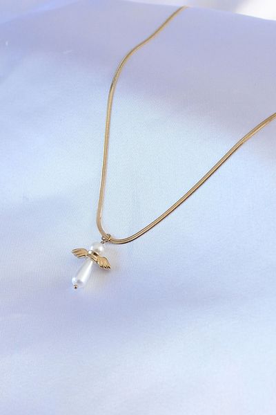 Clariss 316l Steel Gold Color Italian Chain Model Pawn Figure Women's Necklace