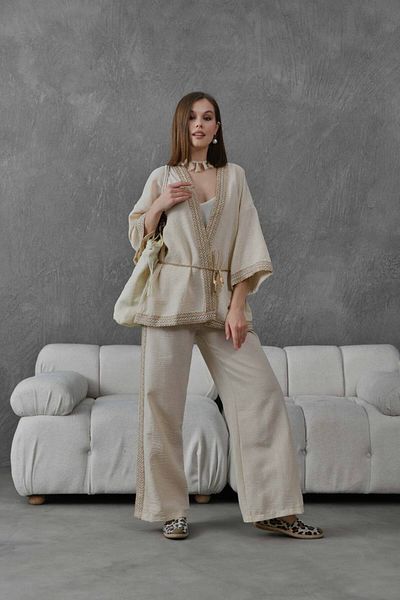 369 etnik butik Λινό Σετ Κομψότητας - Άνετο και Κομψό Σετ