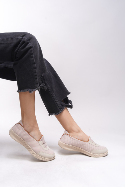 Riccon Tephseris Women's Ballerina Sneakers 001204 Cream