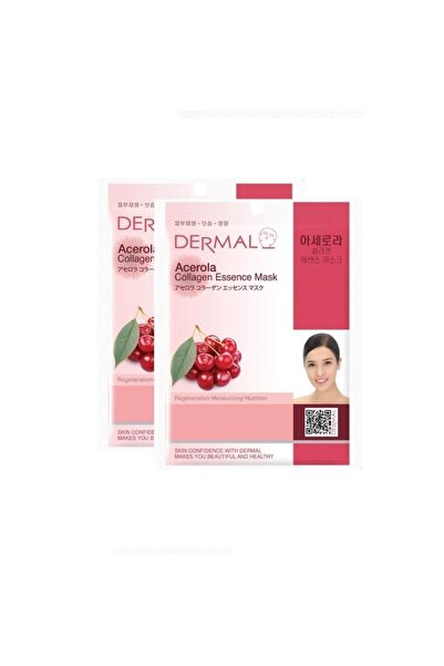 Dermal قناع الوجه بالكرز من بربادوس - خلاصة الكولاجين، 2x23 جم
