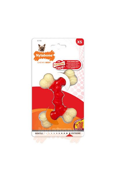 Nylabone Ec Double Bone Bacon Xs