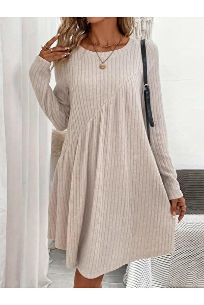 Wear Up Жіноча сукня з довгими рукавами, круглим коміром, асиметричними детал...