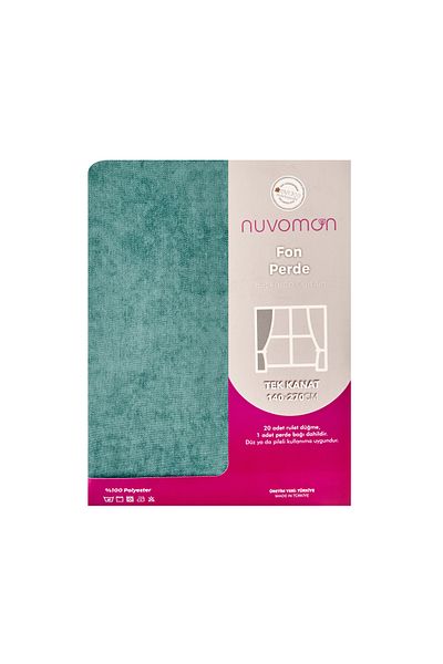 Nuvomon Mother of Pearl Background Curtain - Petrol - 140X270 cm