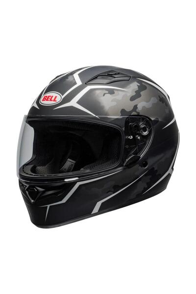 Bell Qualifier Stealth Camo Kapalı Kask (mat Siyah-beyaz)
