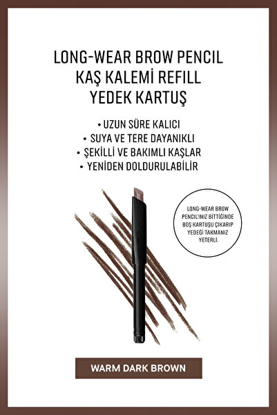 BOBBI BROWN Long-Wear Brow Pencil Kaş Kalemi Refill-Warm Dark Brown