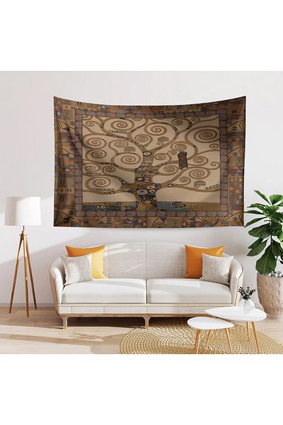 Else Dekor Gustav Klimt Tree of Life Pattern Tapestry - Wall Cover and Carpet