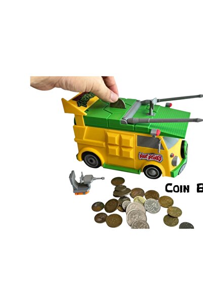 petadora Ninja Kaplumbağalar Parti Wargon (Kaplumbağa minibüsü) Kumbara eğiti...