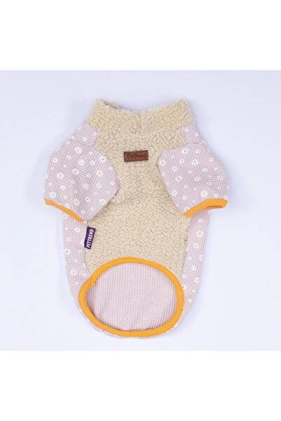 Pettrend Daisy Papatya Desenli Yumuşak Kedi- Köpek Sweatshirt Kedi Köpek Kıyafeti Köpek Giysisi