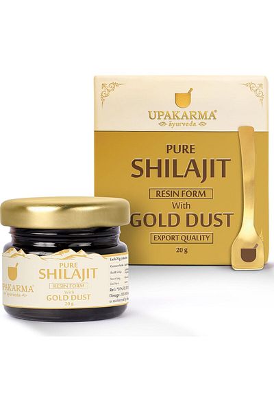 Upakarma Premium Ayurvedic Pure and Natural Shilajit Gold Resin 20g