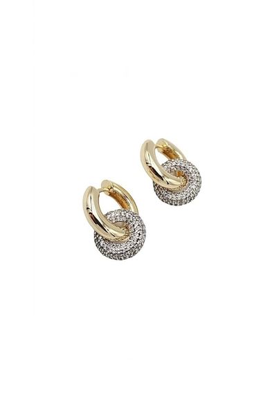 MOD10 Zircon Stone Hoop Earrings