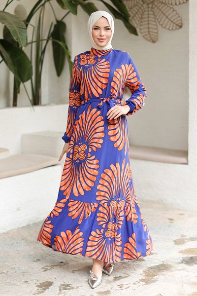 Bestenur Φόρεμα Zelay Viscose Salmon 1316 - Υφαντό