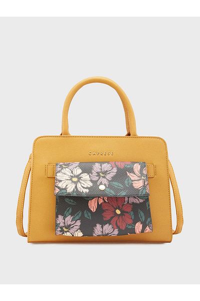 Caprese Daphne Women Handbag |ladies Satchel For Office And Travel|medium |yellow