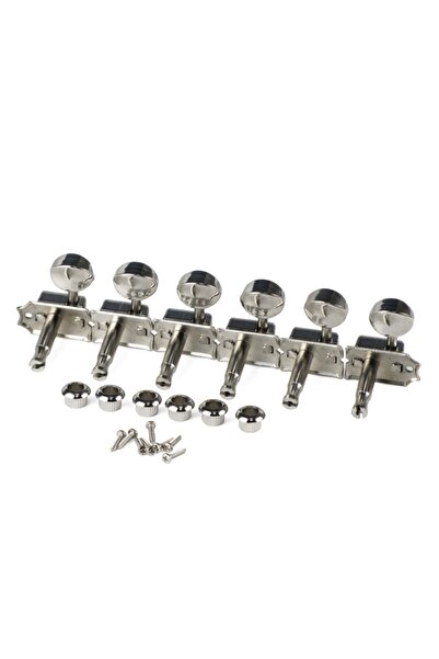 Choice مجموعة FLEOR من 6 رؤوس آلة الجيتار الكهربائي العتيقة المصنوعة من النيكل الفضي ومفاتيح الضبط والمفاتيح...