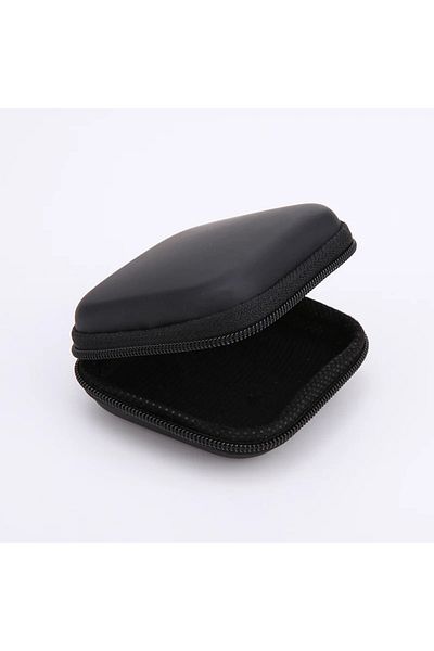 JOCESTYLE 75x75x30mm Earphone Case Portable Mini Zipper Headphone Bag Storage Box Eva Anti-pressure Headset Da