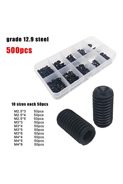 Choice1 فولاذ أسود 500 قطعة 500/1500 قطعة M2-M8 DIN916 فولاذ أسود 304 فولاذ م...