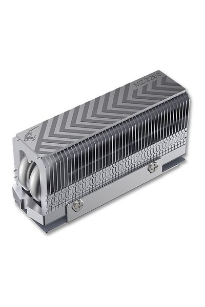 Choice مبدد حرارة SSD Cl-ssd V2 Coolleo M.2 2280 Nvme مزود بأنبوبين حراريين ومبرد SSD مع وسادة حرارية بقوة 14.8 واط/متر مكعب