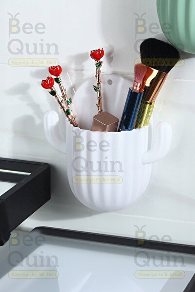 HASBY Organizator alb pentru baie - duș, organizator de machiaj, cremă cosmet...