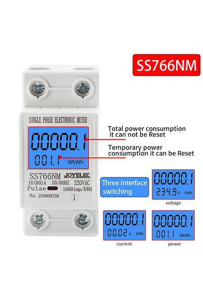 Choice Multifunctional Joyelec Digital Single Phase Reset Zero Energy Meter Kwh Voltage Current Power Consu