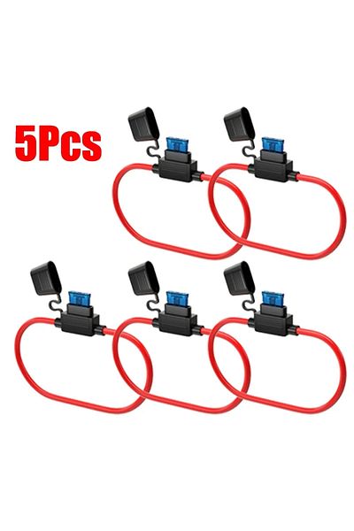 DUTRIEUX 5pcs 5/10pcs In Line Car Mini Blade Adapter Fuse Holder Splash-proof For 12v Wire Cutoff Switch Sock