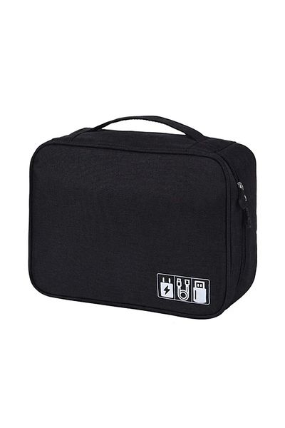 Choice 1Layer(24.5x10x18cm) black Multi-functional Large Capacity Waterproof Digital Electronic Organizer U