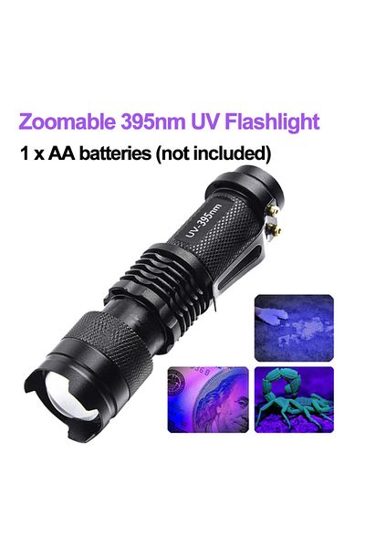 Choice Zoom Uv Light 395 Led Uv Flashlight 365/395nm Portable Mini Ultraviolet Torch Waterproof Zoomable Vi