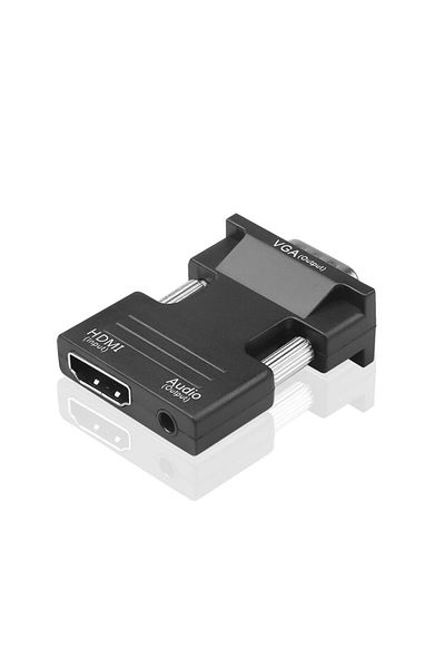 Choice Hdmi To Vga Active 1080p Female Hdmi To Vga Male Converter Adapter Dongle With 3.5mm Audio Portable