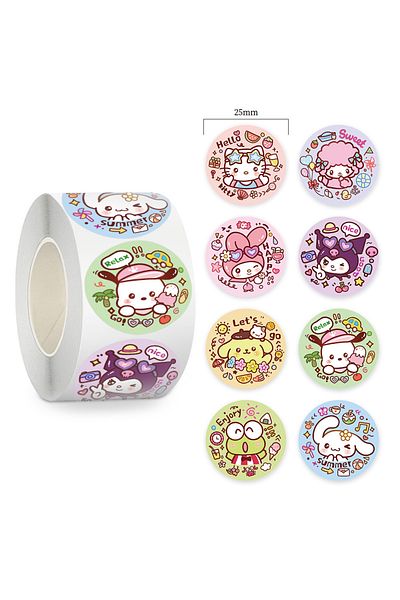 Choice 500pcs 500pcs/roll Sanrio Cartoon Melody Hello Kitty Stickers Sealing Cute Decoration Decals Diy Lap