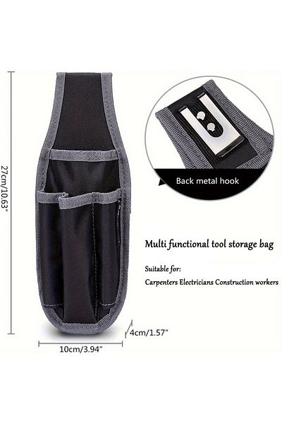NIUXIANG Dark Grey Tool Waist Bag Maintenance Tool Bag, Electrician Pocket Storage Electrician Bag Tool Bag W