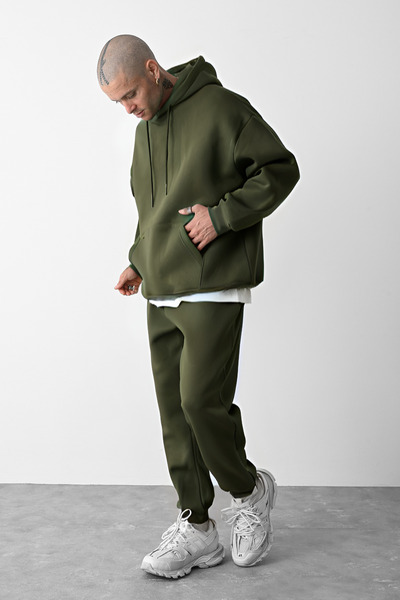 CMZ COLLECTİON Χακί Oversize Σετ φόρμας με χαλαρή εφαρμογή