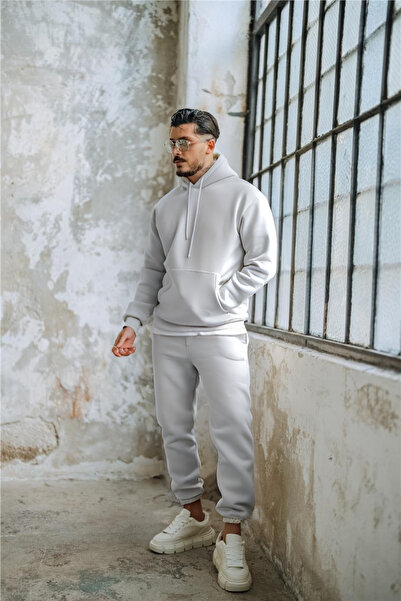 CMZ COLLECTİON Γκρι ανδρικό σετ φόρμας oversize