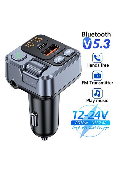 Choice Hm101 Car Bluetooth Receiver Usb U Disk Read Pd20w Fast Charging Digital Display Car Mobile Phone Ad